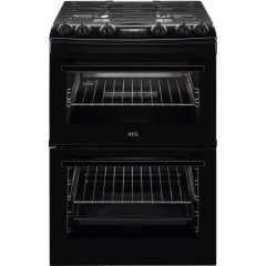 Aeg CCX6130ACB 60Cm Double Oven NG Gas Cooker 13Amp Supply Req