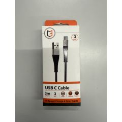 Generic 09540 Braided USB A To USB C 3M Cable 