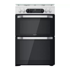 Hotpoint HDM67G9C2CW 60 cm Dual Fuel Cooker - White