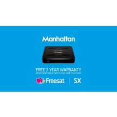 Manhattan SX Freesat TV Box 200+ Channels HDMI + AV kit included