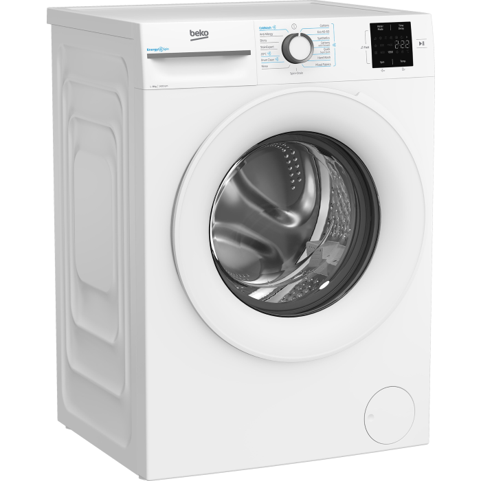 Beko BMN3WT3841W 8kg 1400 Spin RecycledTub Washing Machine - White
