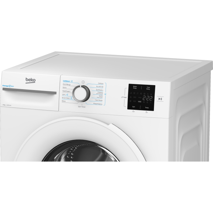 Beko BMN3WT3841W 8kg 1400 Spin RecycledTub Washing Machine - White
