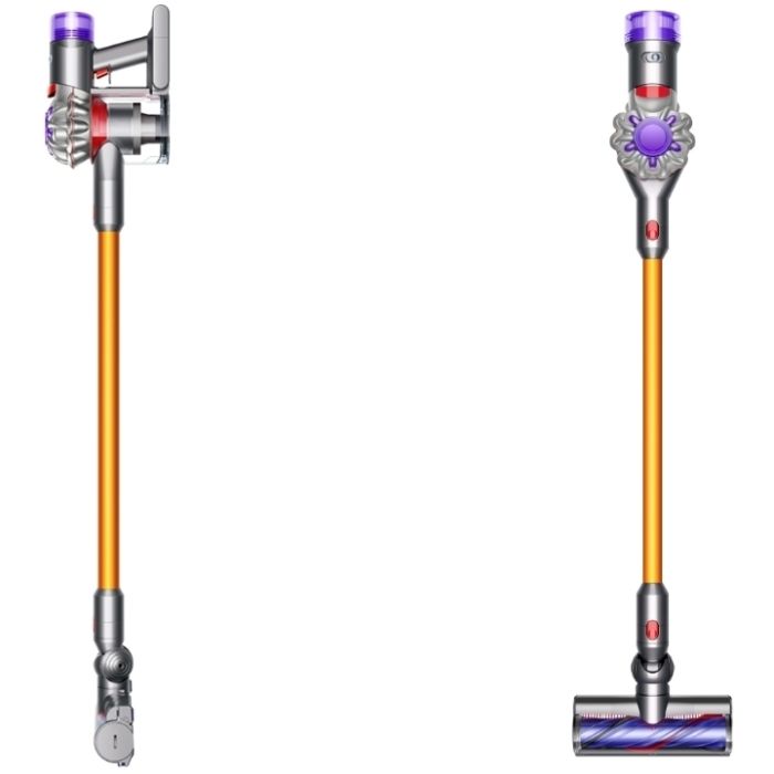 Dyson V8ABS-2023 Cordless Stick Vacuum Cleaner - 40 Minutes Run Time - Silver/Yellow