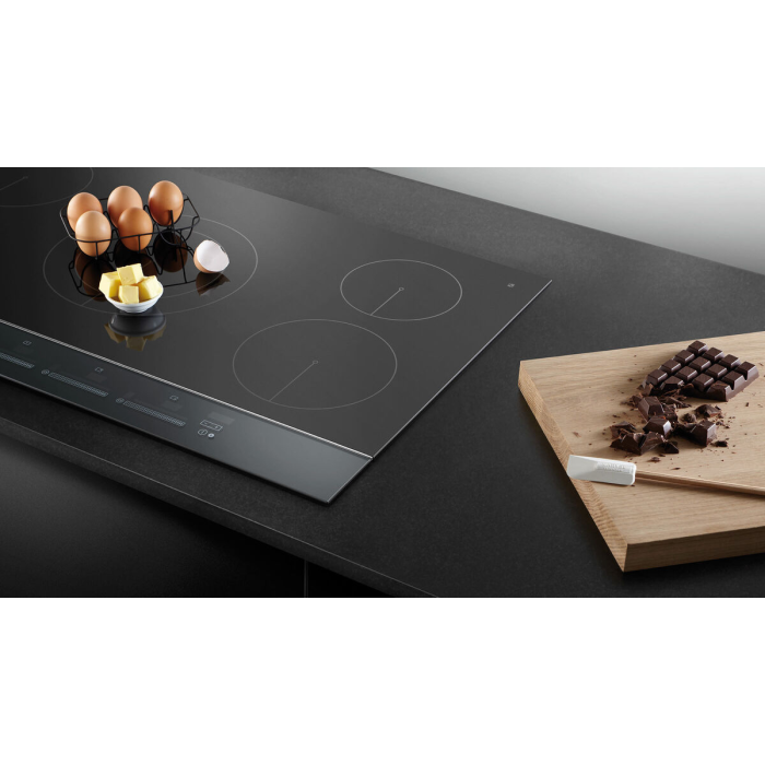 Fisher And Paykel CI904CTB1 90Cm Wide Frameless 4 Zone Induction Hob - Black Glass