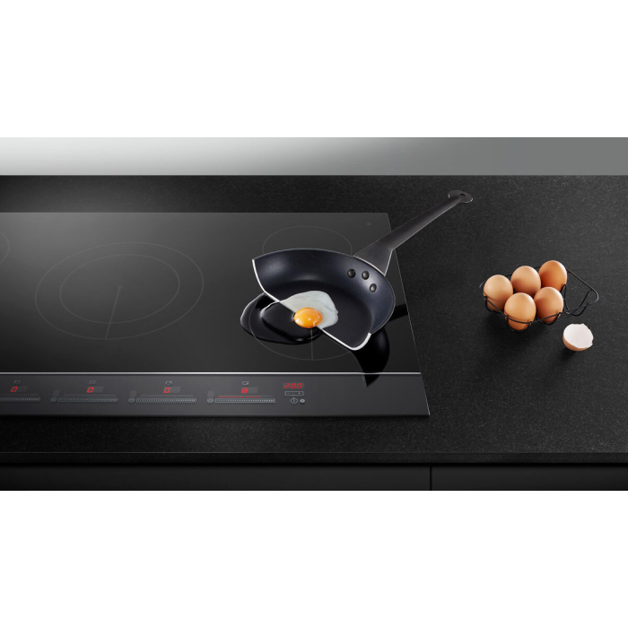Fisher And Paykel CI904CTB1 90Cm Wide Frameless 4 Zone Induction Hob - Black Glass
