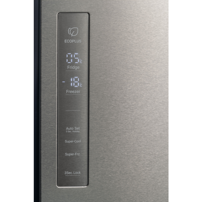 Haier HCR59F19ENMM 90.8cm 60/40 Frost Free American Fridge Freezer - Platinum Inox