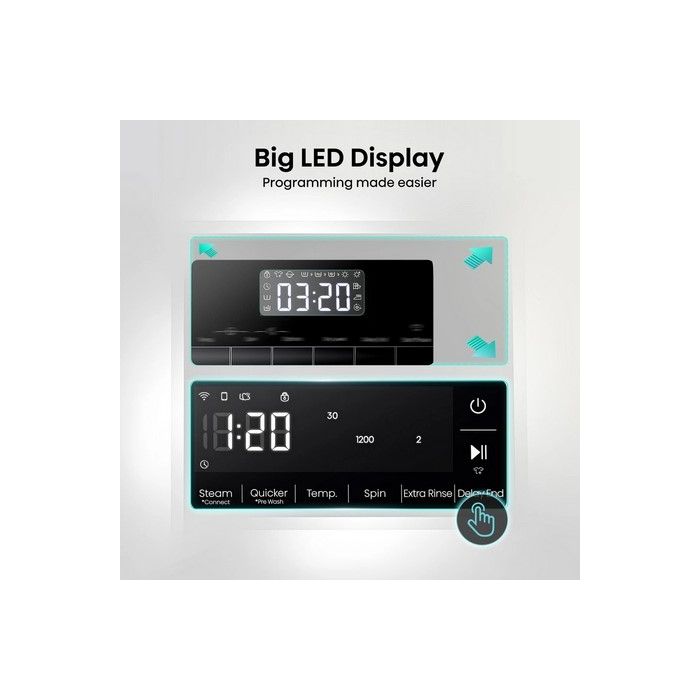 Hisense WF3S8043BB3 8kg 1400 Spin Washing Machine - Black