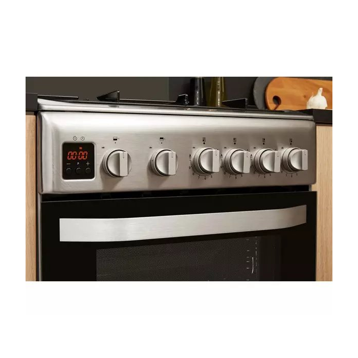 Hotpoint HD5G00CCX 50cm Twin Cavity Gas Cooker - Stainless Steel