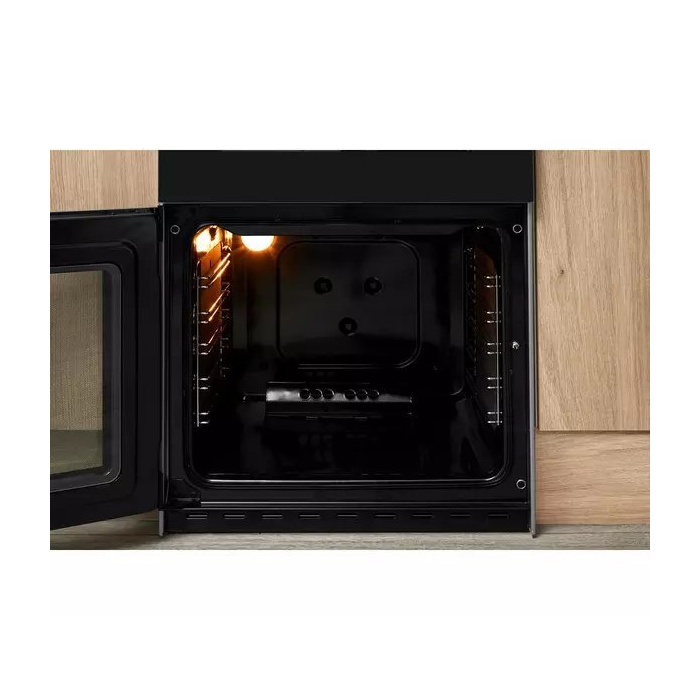 Hotpoint HD5G00CCX 50cm Twin Cavity Gas Cooker - Stainless Steel