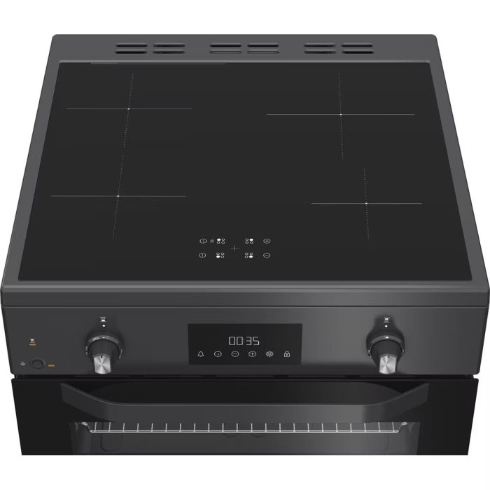 Hotpoint HDE6IDC2SA 60cm wide Electric Freestanding Double Cooker