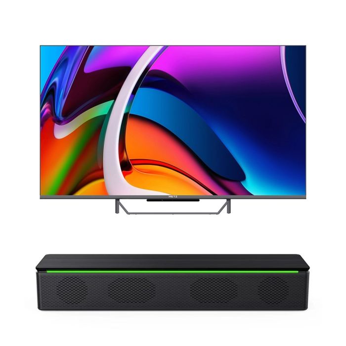 Metz KIT made up of 43MQE7600 43inch Smart QLED TV and FREE Portable Bluetooth Speaker MEBS60