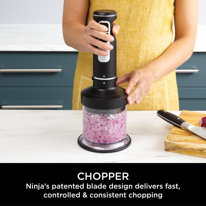 Ninja CI100UK Foodi 3-in-1 Hand Blender, Mixer & Chopper - Black
