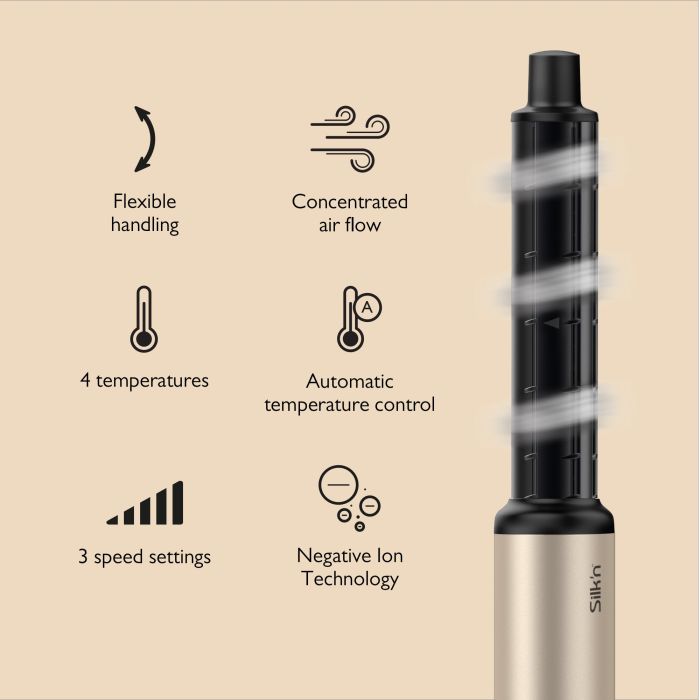 SILK'N SIF5PUK001 SilkyAir Flex Hair Dryer & Styler - Black