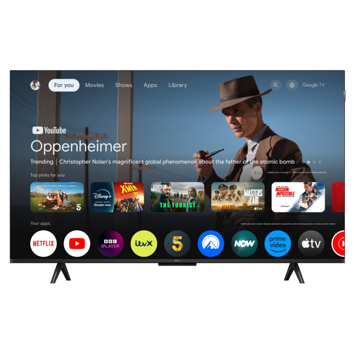 TCL 43P7K-UK 43inch 4K QLED Direct LED HDR Google TV