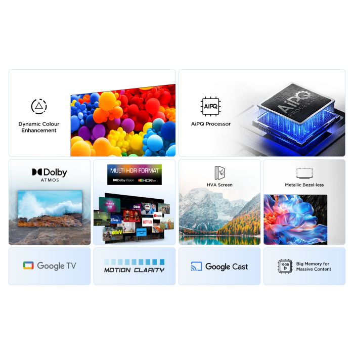 TCL 75V6C-UK 75inch 4K Direct LED HDR TV Google TV